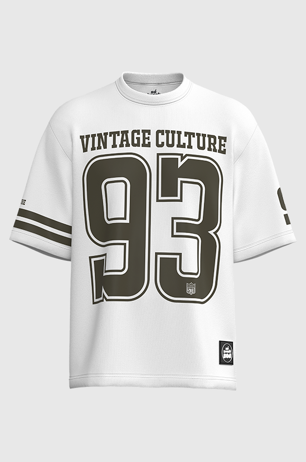 Camiseta Oversized Vintage Culture Dusk Football 93 Algodão Egípcio