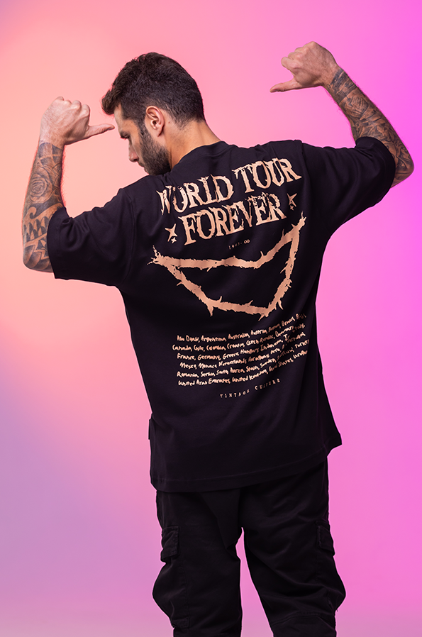 Camiseta Oversized Vintage Culture Worldwide Algodão Egípcio