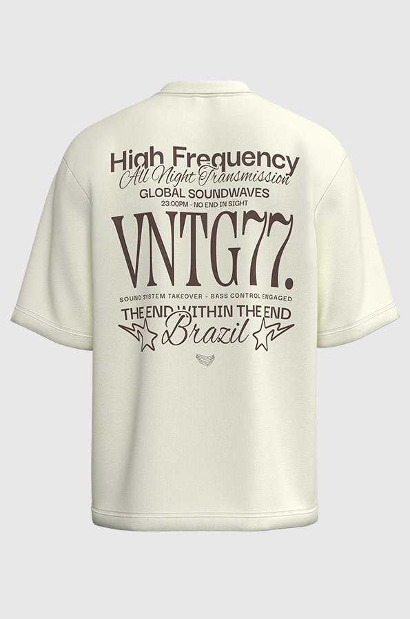 Camiseta Oversized Vintage Culture High Frequency