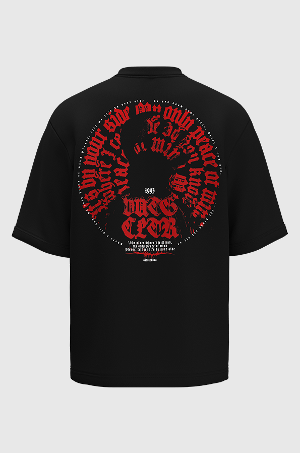 Camiseta Oversized Vintage Culture Peace of Mind Algodão Egípcio