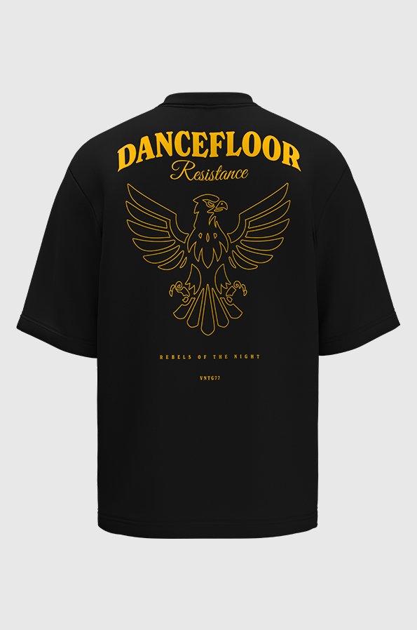 Camiseta Oversized VNTG77 Dancefloor Resistance Algodão Egípcio