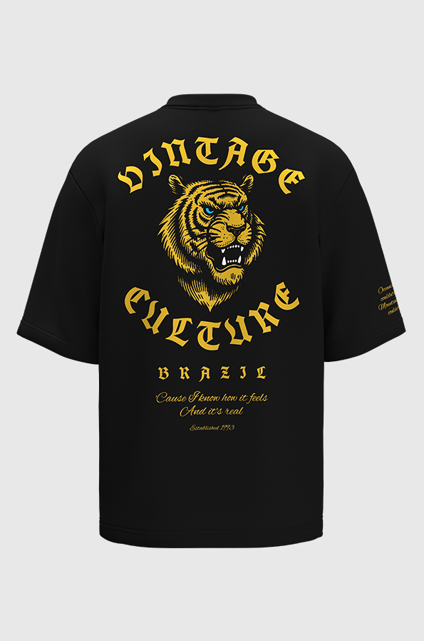 Camiseta Oversized Vintage Culture It's Real Algodão Egípcio