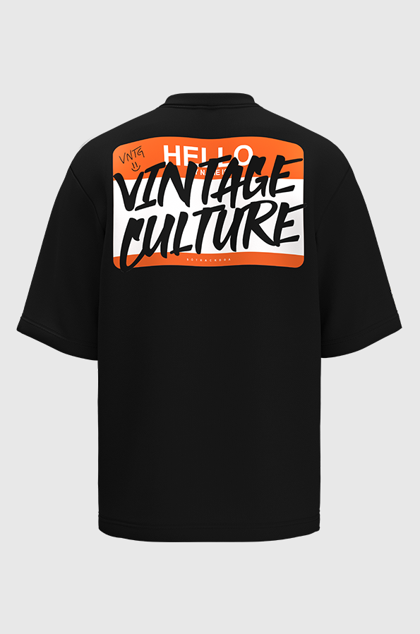 Camiseta Oversized My Name is Vintage Culture Pima