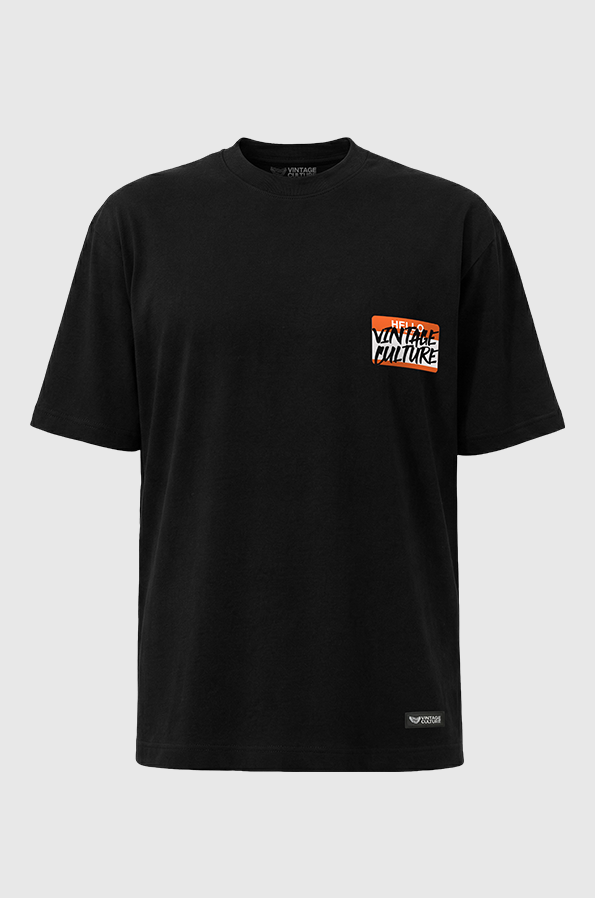 Camiseta Oversized My Name is Vintage Culture Pima - Só Track Boa