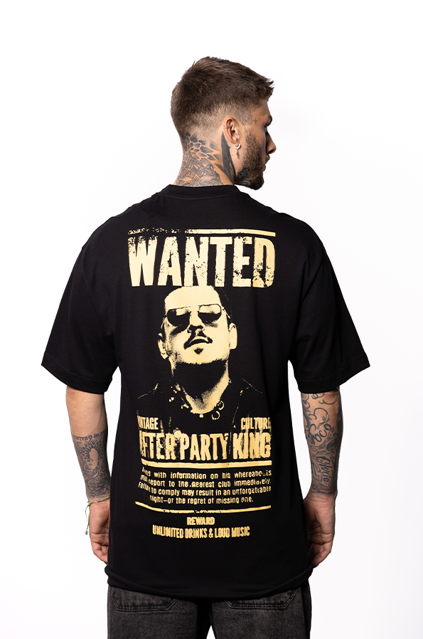 Camiseta Oversized Vintage Culture Wanted Alive Pima