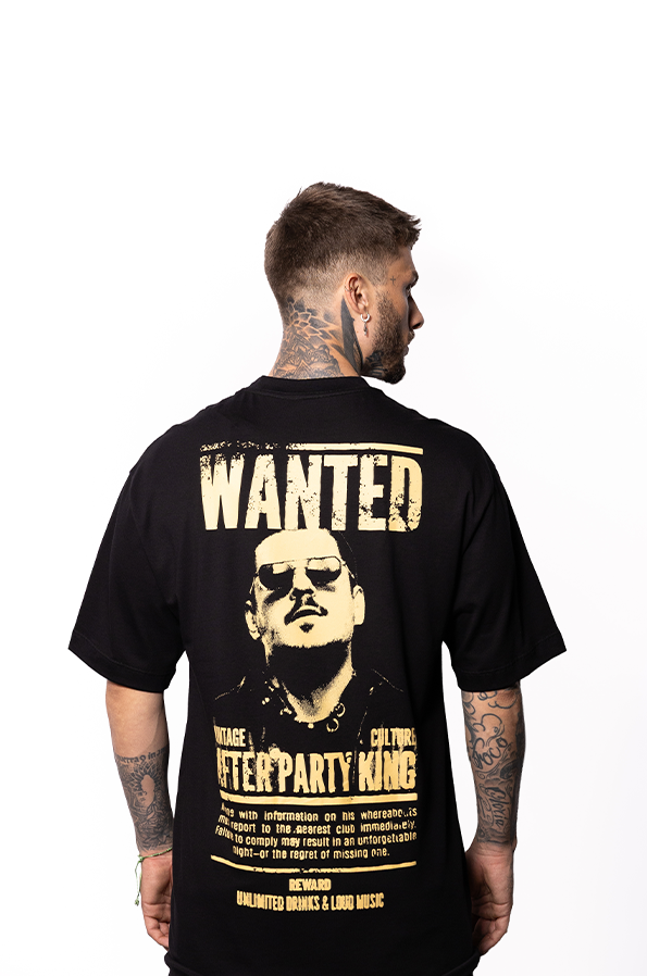Camiseta Oversized Vintage Culture Wanted Alive Pima