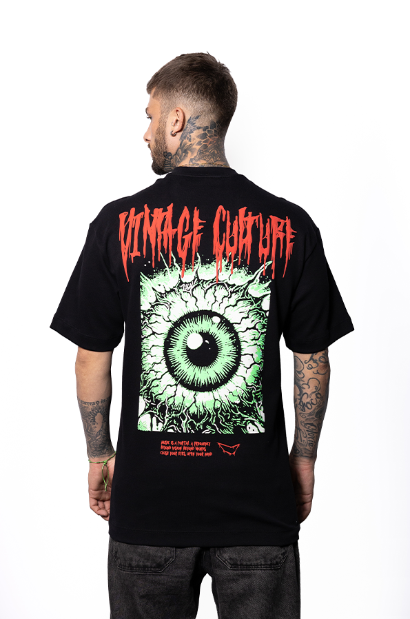 Camiseta Oversized Vintage Culture Third Eye Algodão Egípcio