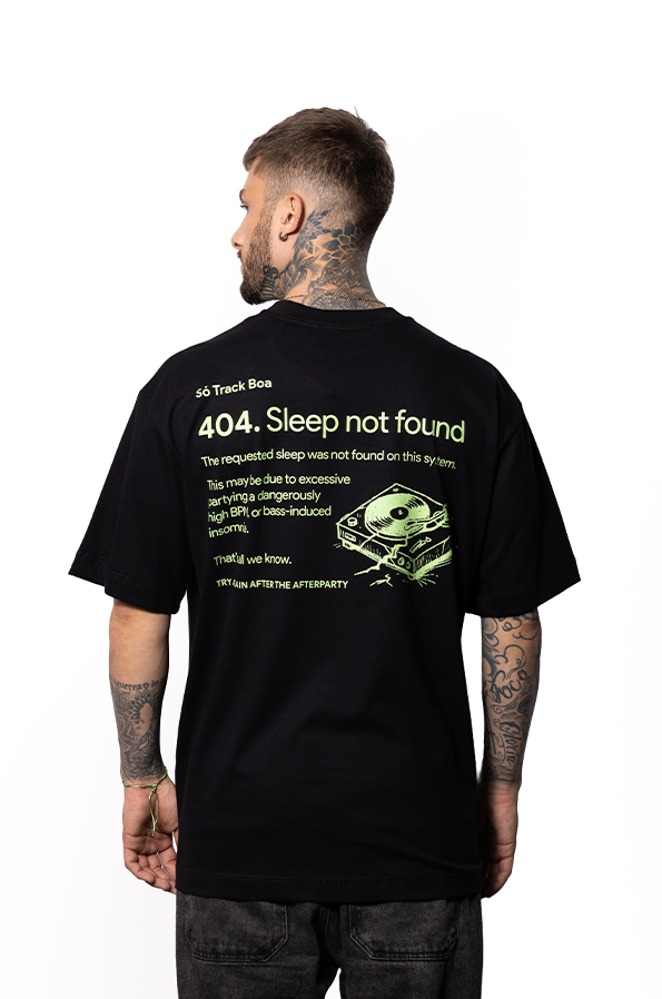 Camiseta Oversized Sleep Not Found