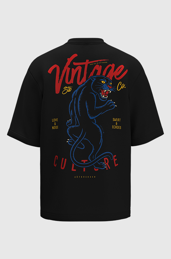 Pré-Venda Camiseta Oversized Vintage Culture Panther Pima