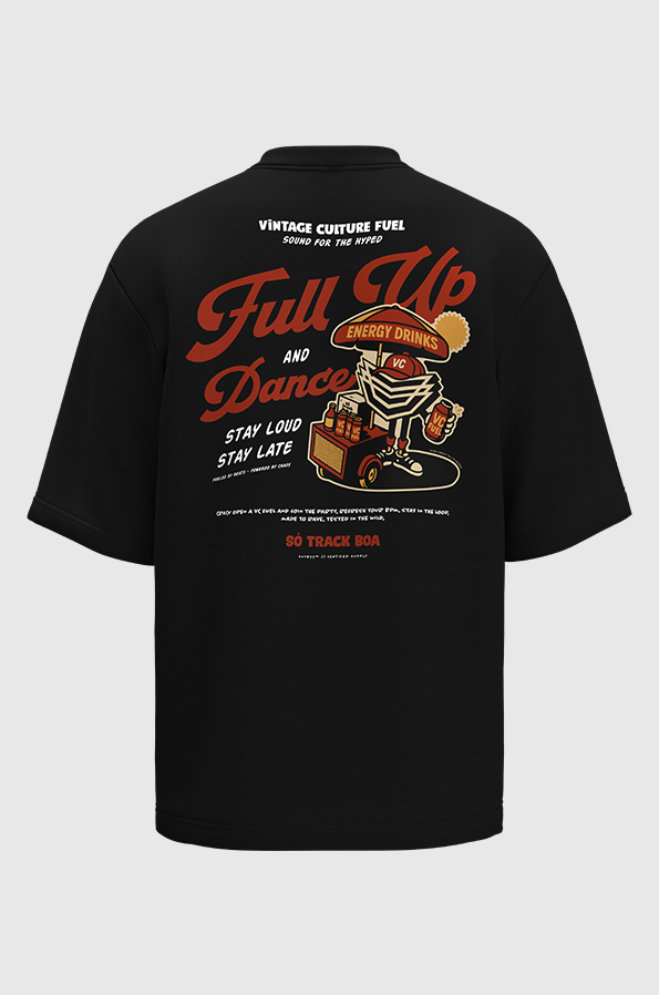 Camiseta Oversized Vintage Culture Full Up and Dance Pima