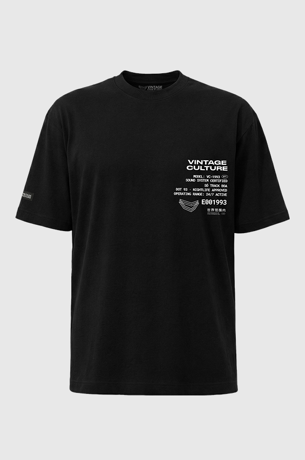 Camiseta Oversized Vintage Culture Sound System Certified Pima