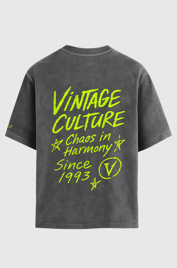 Camiseta Oversized Vintage Culture Rhythm & Disorder