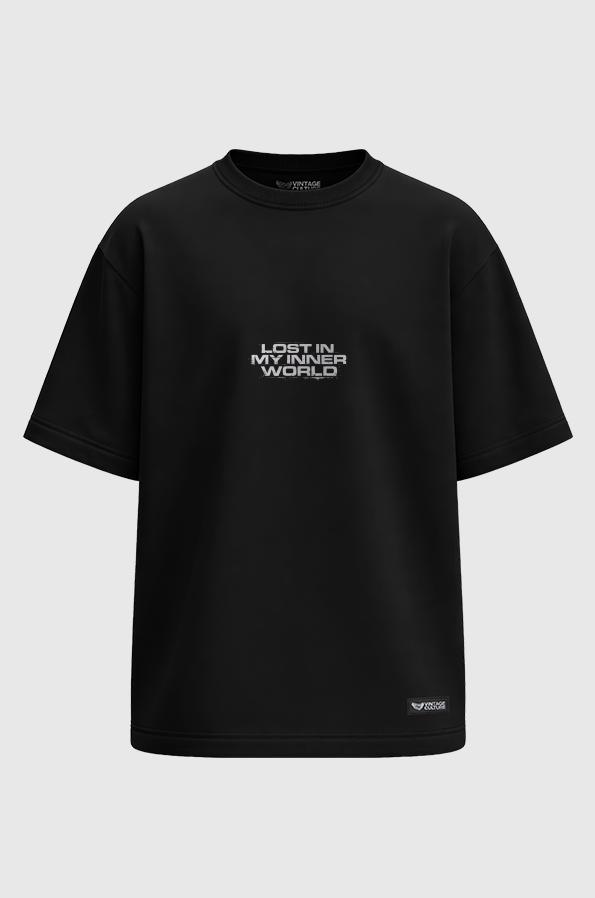 Camiseta Oversized Vintage Culture Lost In My Inner World v2 - Só