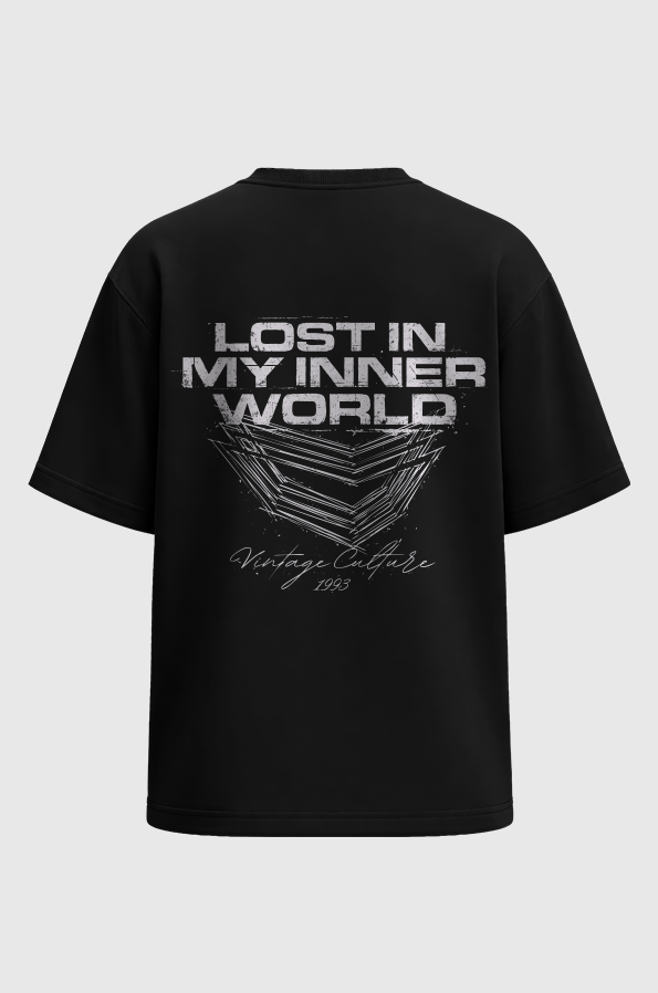 Camiseta Oversized Vintage Culture Lost In My Inner World v2