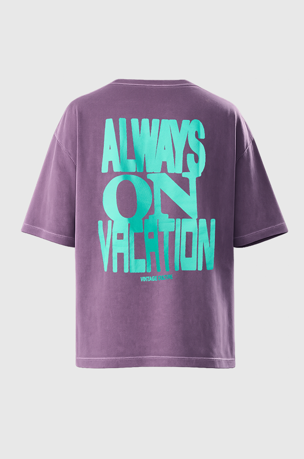 Camiseta Oversized Always On Vacation