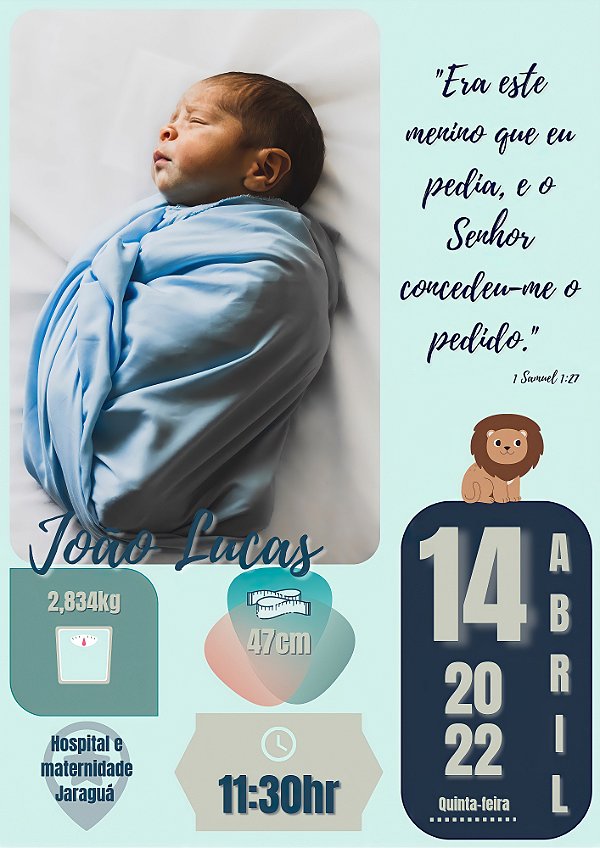 Quadro personalizado bebê menino