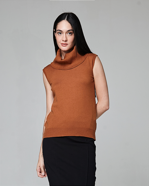 Tricot Sky Gola Marrom