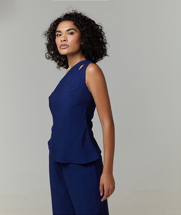 Blusa Aurora Azul Marinho