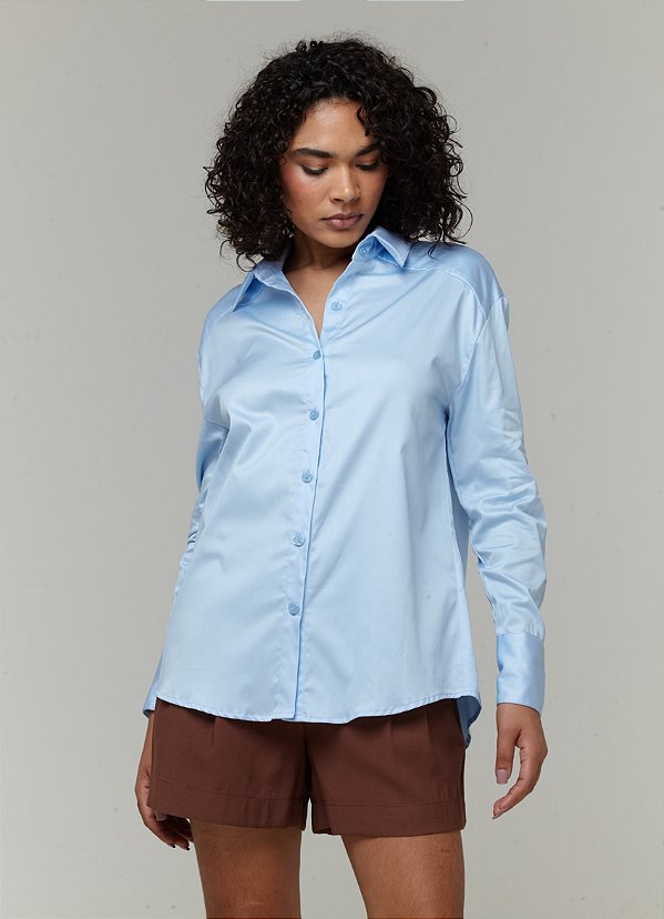 Camisa Sirena Azul Bebê