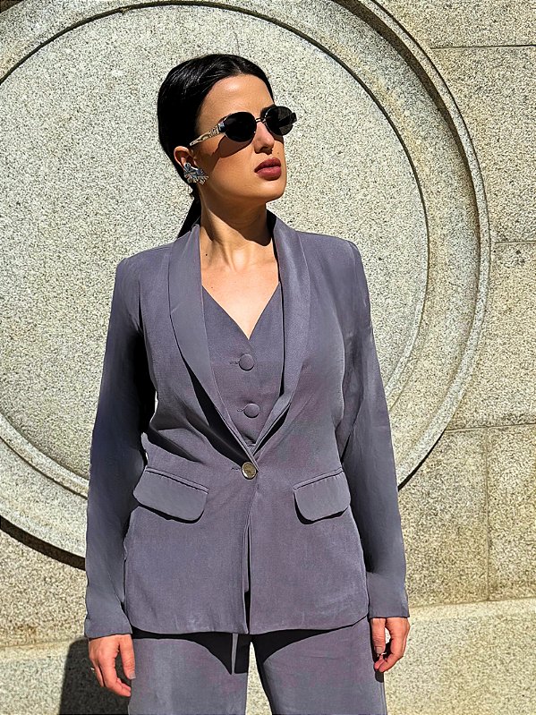 Blazer Azura Cinza