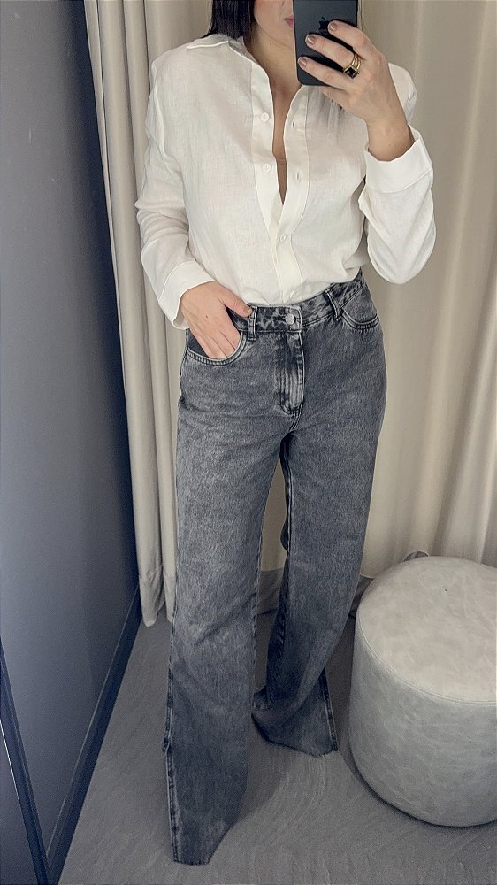 Calca Jeans Cinza 024