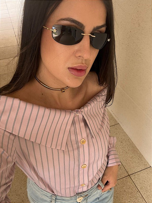 Camisa Allure Rosa Ombro