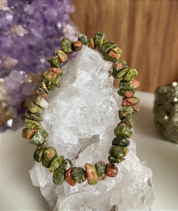 Pulseira Cascalho Unakita - Amuleto Protetor, Antidepressivo, Gravidez.