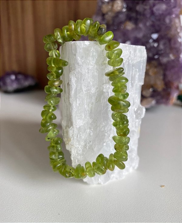 Pulseira Cascalho Peridoto - Propósito e foco