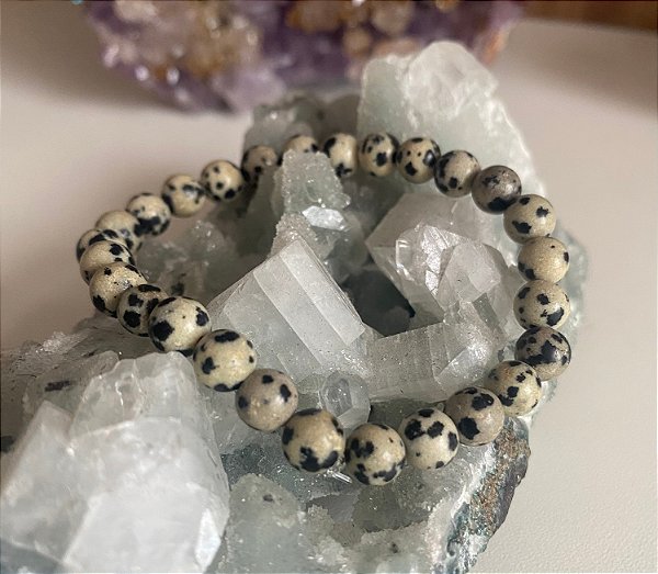 Pulseira Esfera Jaspe Dálmata - Positivismo e Equilíbrio