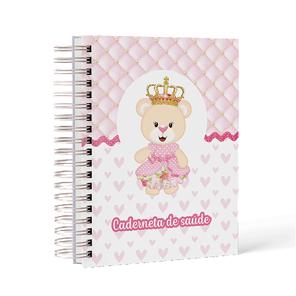 Caderneta de Vacinação Sem Personalização Ursinha Princesa