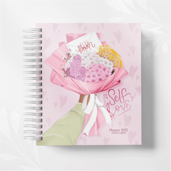 Agenda 2025 Personalizada - Self Love - Bouquet