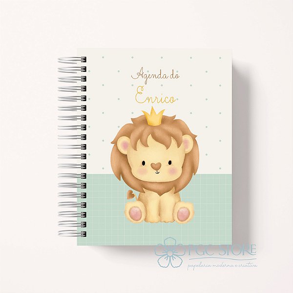 Agenda Berçário Creche Personalizada - Leãozinho Rei