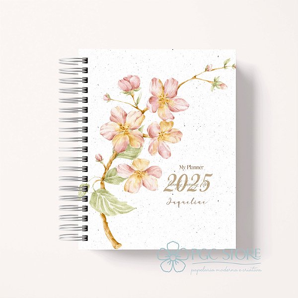 Planner Basic 2025 Capa Personalizada Orquídea