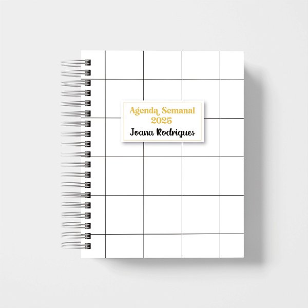 Agenda Semanal 2025 Personalizada Grid