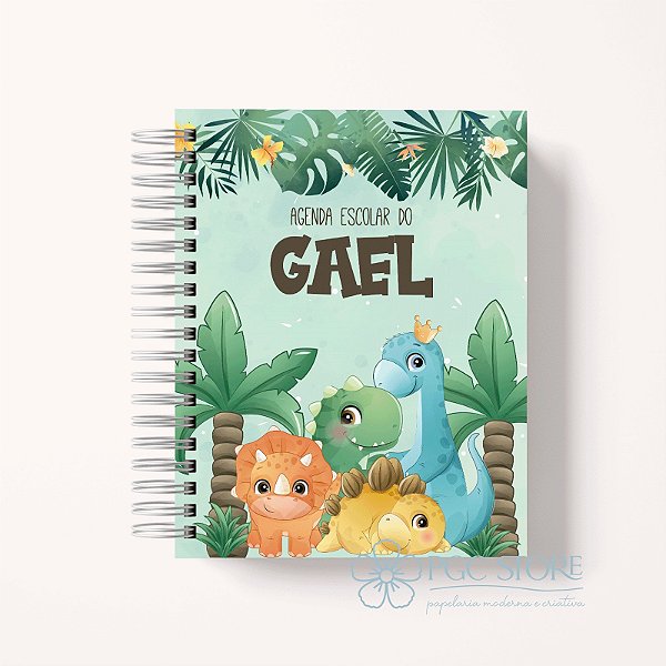 Agenda Berçário Creche Personalizada - Dino Baby