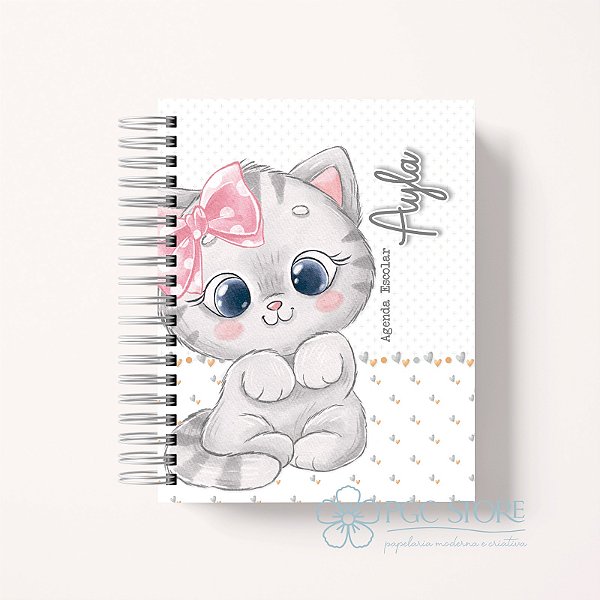 Agenda Berçário Creche Personalizada - Gatinha