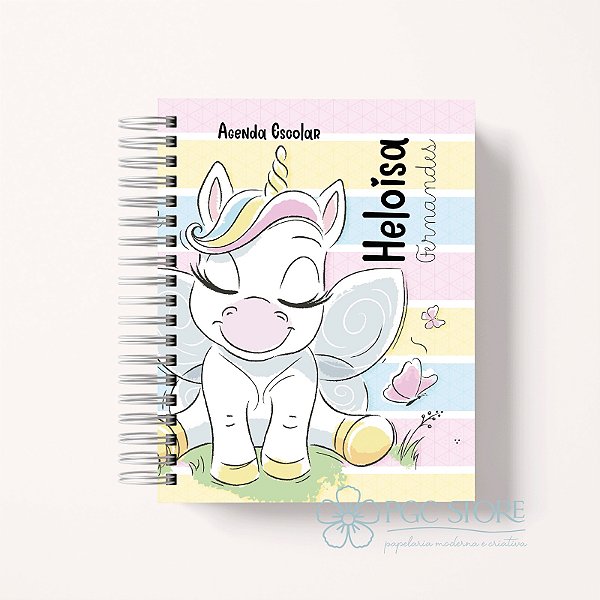 Agenda Berçário Creche Personalizada - Unicórnio