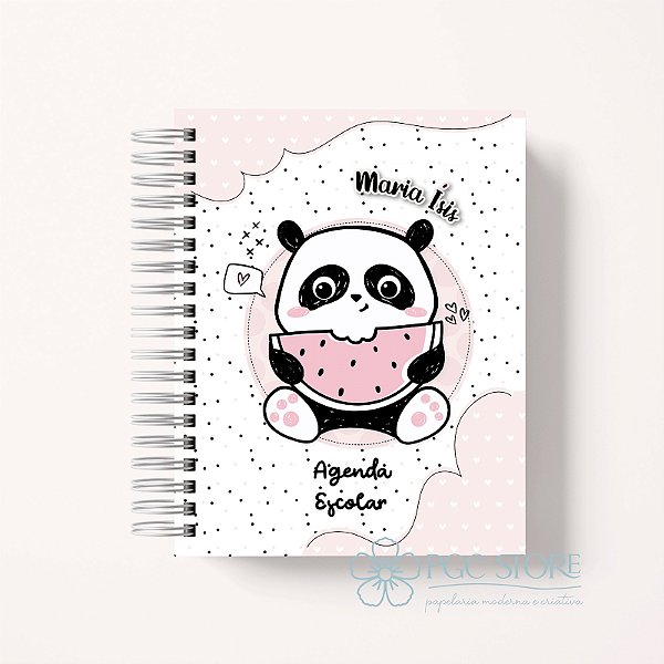Agenda Berçário Creche Personalizada - Pandinha
