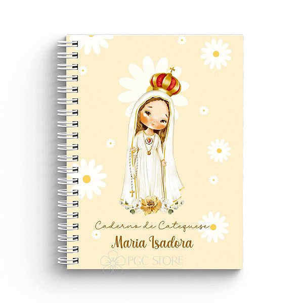Caderno de Catequese Capa Personalizada - Nossa Sra de Fátima