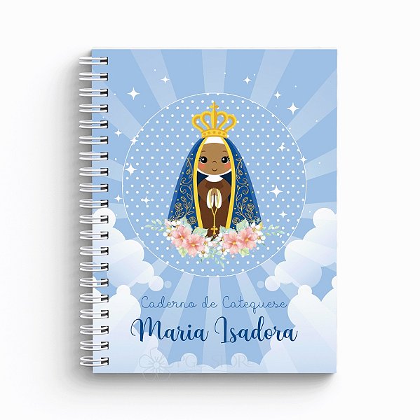 Caderno de Catequese Capa Personalizada - Nossa Sra Aparecida