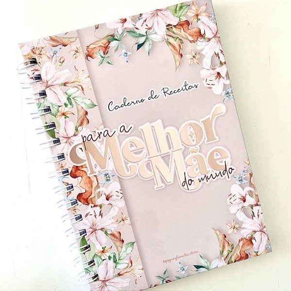 Caderno de Receitas | Mãe - Capa Personalizada