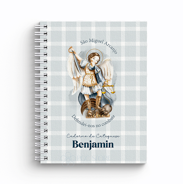 Caderno de Catequese Capa Personalizada - São Miguel Arcanjo
