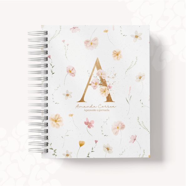 Agenda 2026 Personalizada - Alfabeto Floral