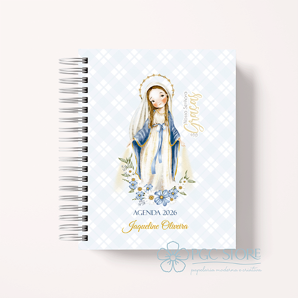 Agenda Católica 2026 Personalizada - Nossa Senhora das Graças