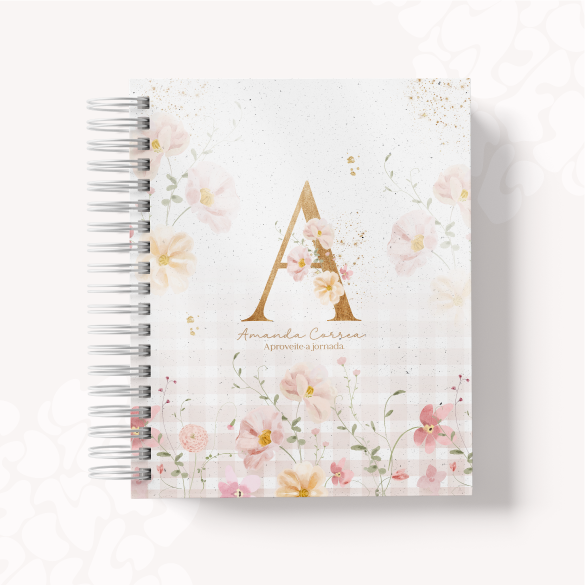 Agenda 2026 Personalizada - Alfabeto Floral 2