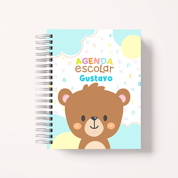 Agenda Berçário Creche Personalizada - Ursinho menino