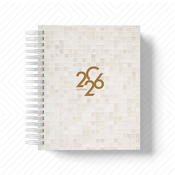 Agenda Masculina 2026 Personalizada - Ladrilhos