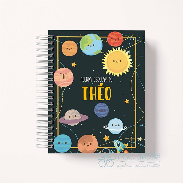 Agenda Escolar 2026 Personalizada - Galáxia