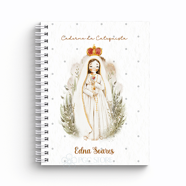 Caderno para Catequista Capa Personalizada - N.S. de Fátima