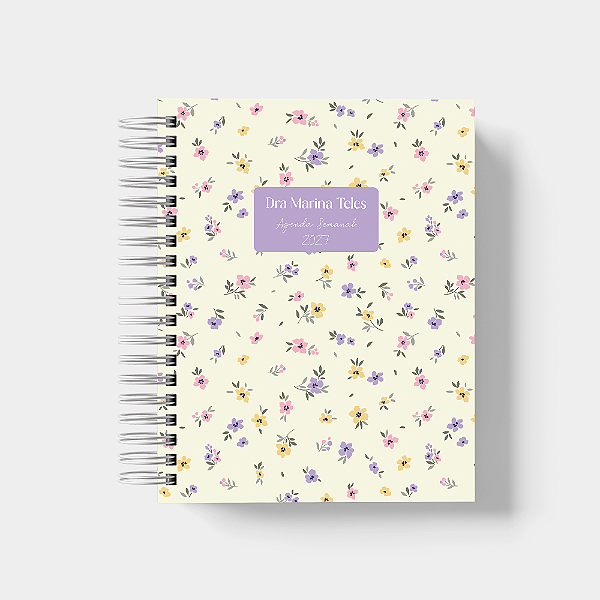 Agenda 2027 Personalizada com nome - Flowers